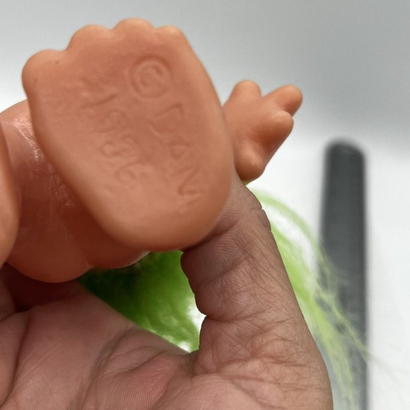 Vintage 1986 Vinyl DAM Troll Doll Green Hair - Picture 4 of 6